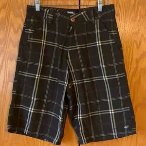 O'Neill Black Plaid Shorts